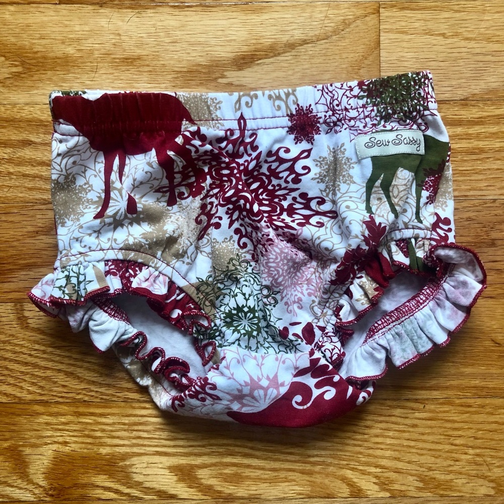 Sew Sassy Holiday Print Bloomers size 18m